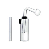 3-Part Clear Glass Water Pipe