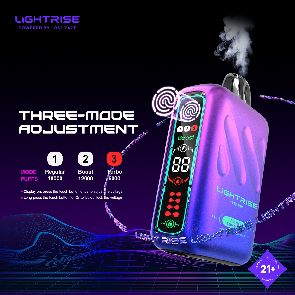 LIGHTRISE TB 18K Powered By Lost Vape details_2