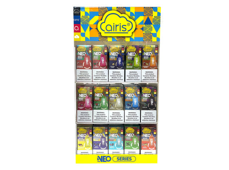 Airis Neo P8000 Disposable Vape 15 Boxes (75 pcs in total) Flavors Combo with FREE Display Airis Airis Neo P8000 Disposable Vape 15 Boxes (75 pcs in total) Flavors Combo with FREE Display