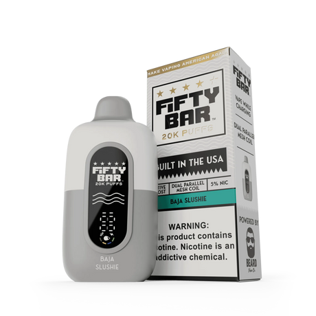 FIFTY BAR "White Series" 20K Puff Powered by BEARD Vape Co. Disposable Device - 20000 Puffs