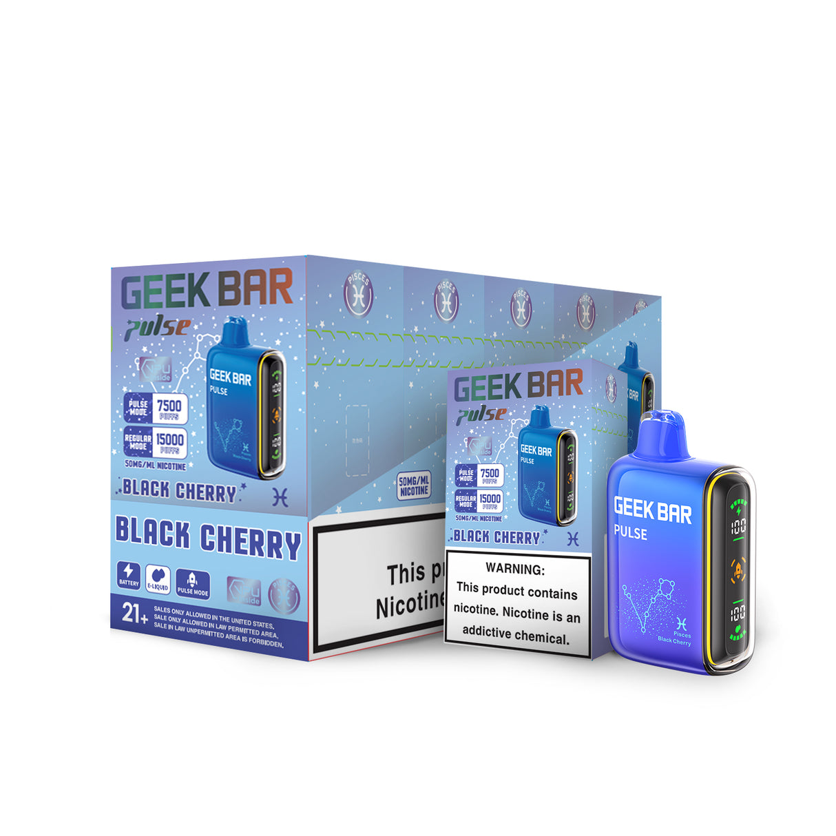 Geek Bar Pulse 15000 Disposable Device – 15000 Puffs (2 Box per Flavor Max Limit)
