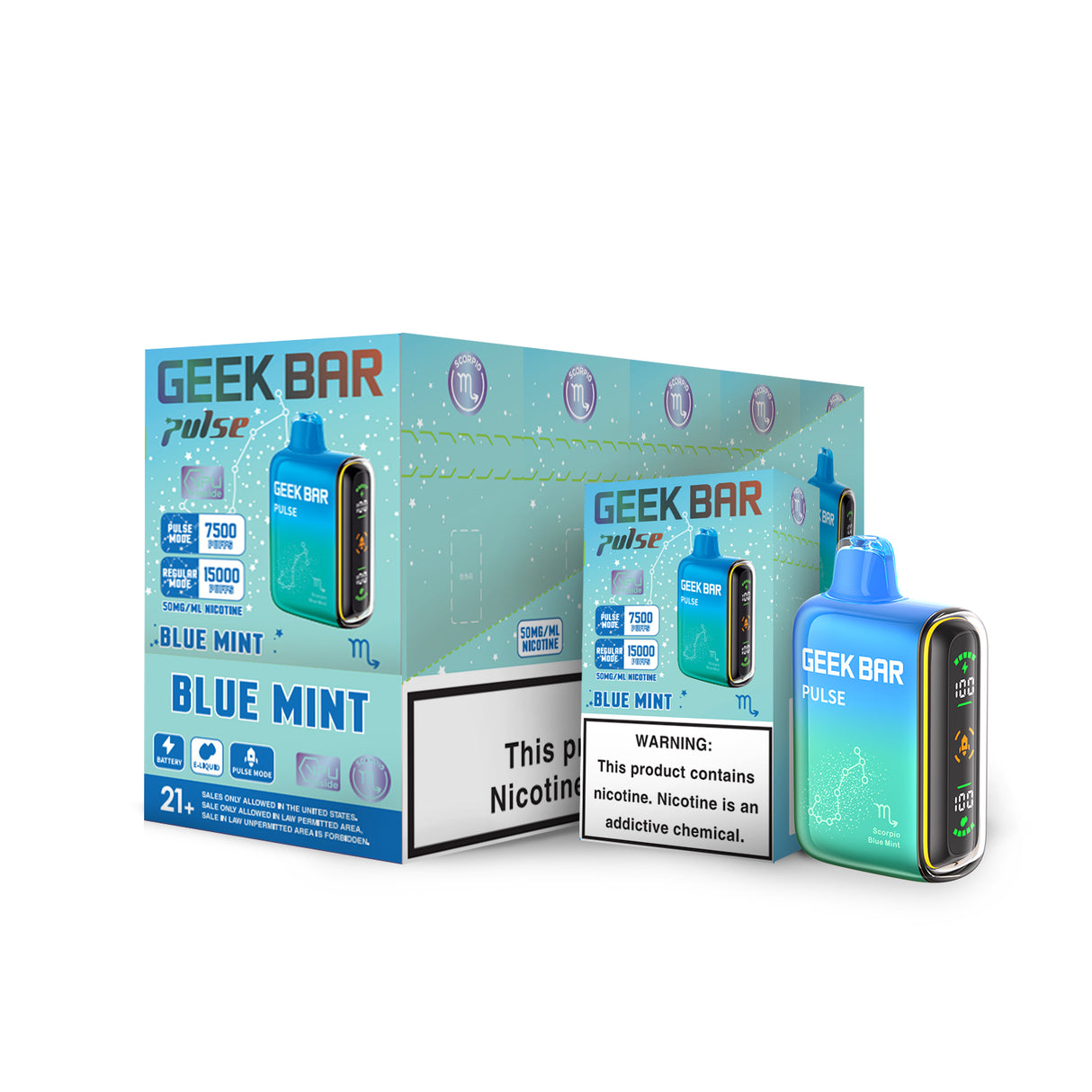 Geek Bar Pulse 15000 Disposable Device – 15000 Puffs (2 Box per Flavor Max Limit)