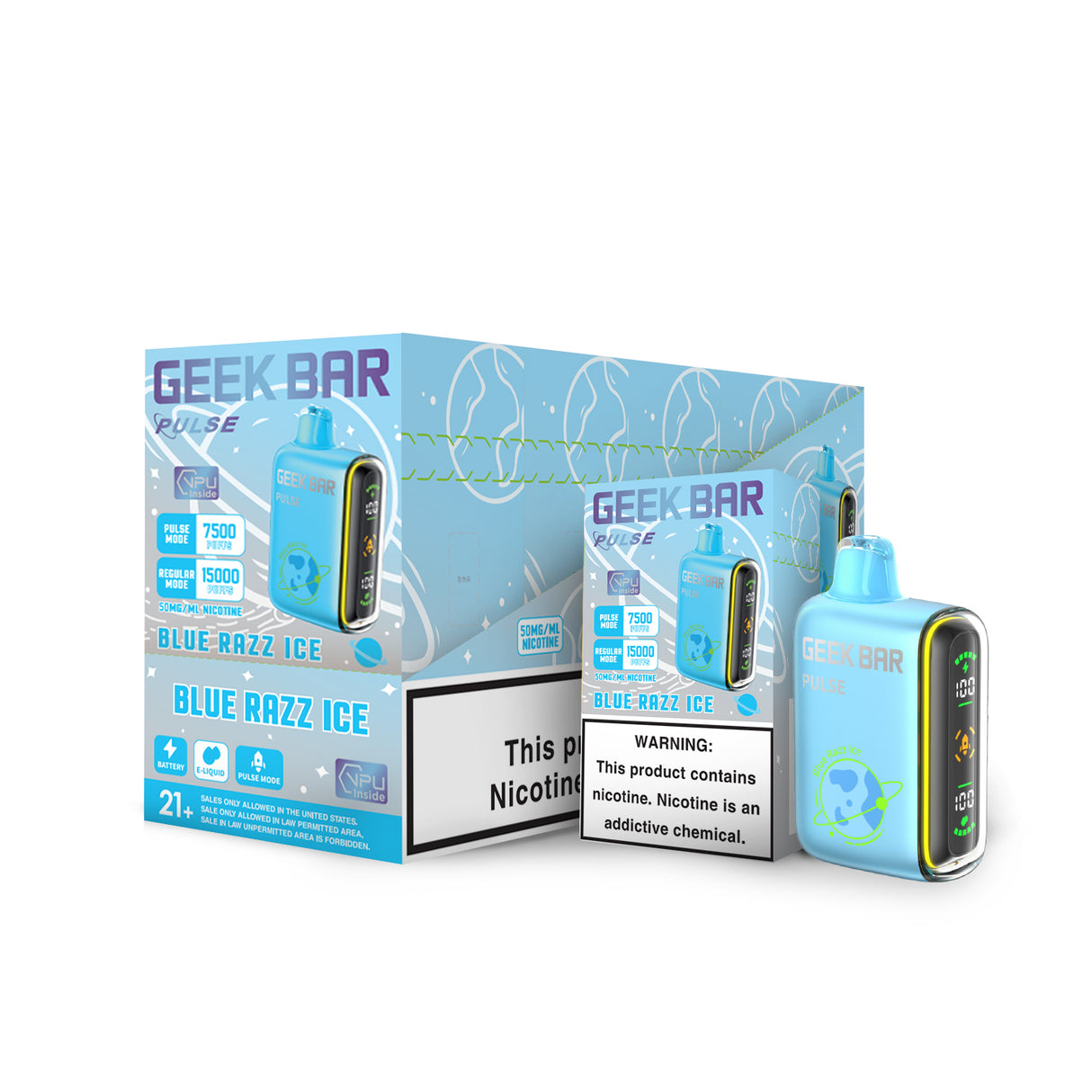 Geek Bar Pulse 15000 Disposable Device – 15000 Puffs (2 Box per Flavor Max Limit)