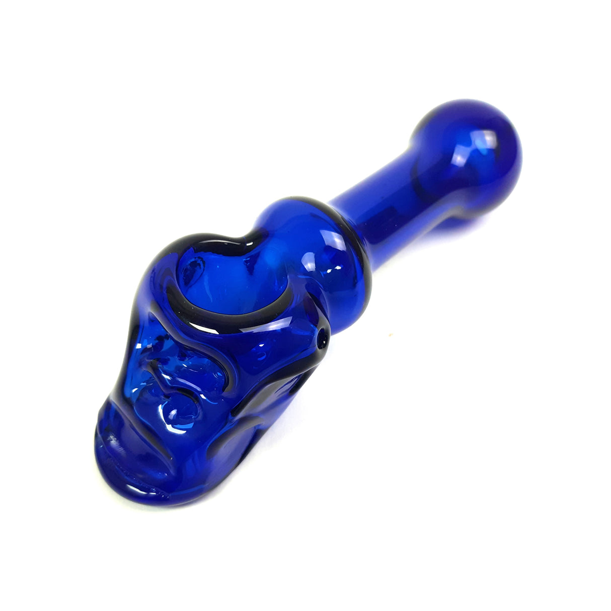 5.5″ Blue Skull Glass Pipe