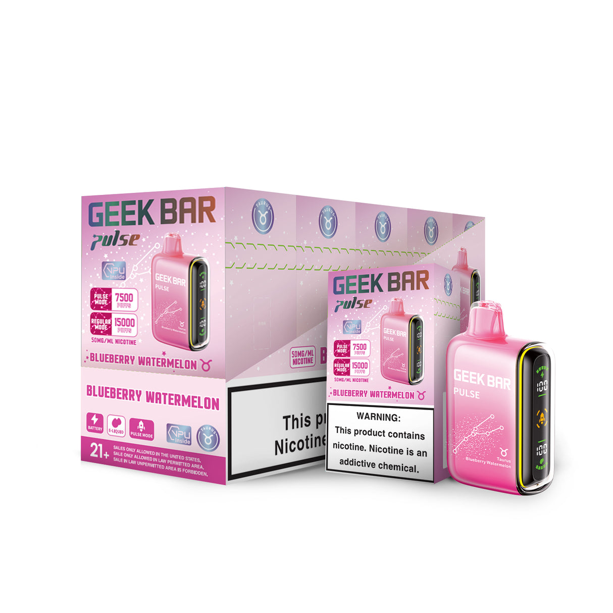 Geek Bar Pulse 15000 Disposable Device – 15000 Puffs (2 Box per Flavor Max Limit)