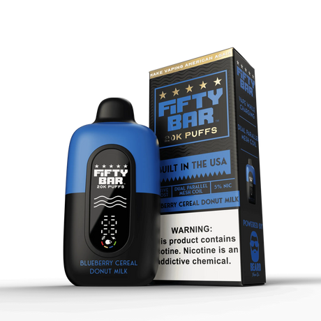 FIFTY BAR "Black Series" 20K PUFF Powered by BEARD VAPE Co. Disposable Device - 20000 Puffs