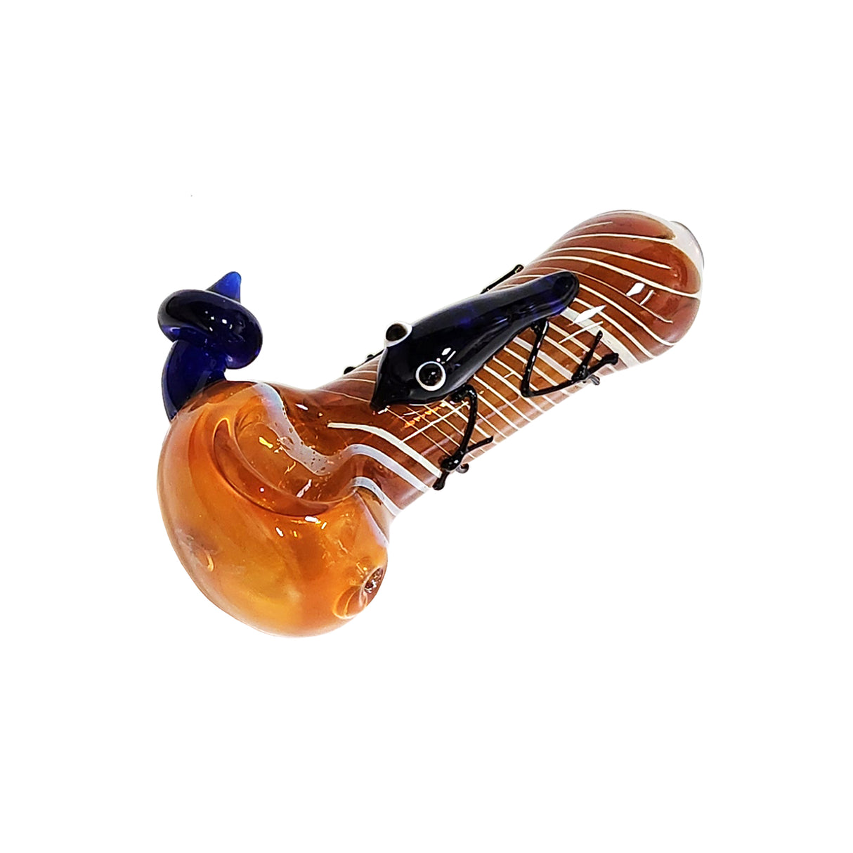 4.5" Brown Glass Hand Pipe