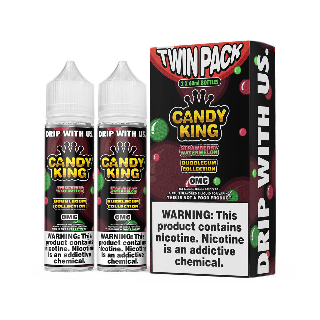 Bubblegum Collection E-Juice 120ml Twin Pack By Candy King
