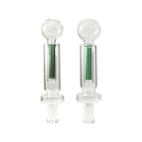 4.5″ Clear Glass Oil Burner with Ring & Colored Slit Tube