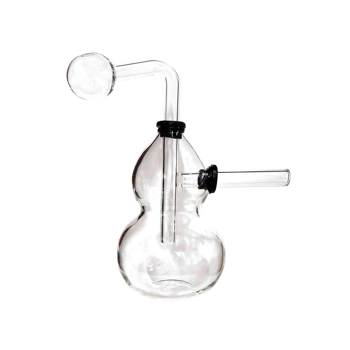 6" Clear Gourd Oil Burner Glass Water Pipe