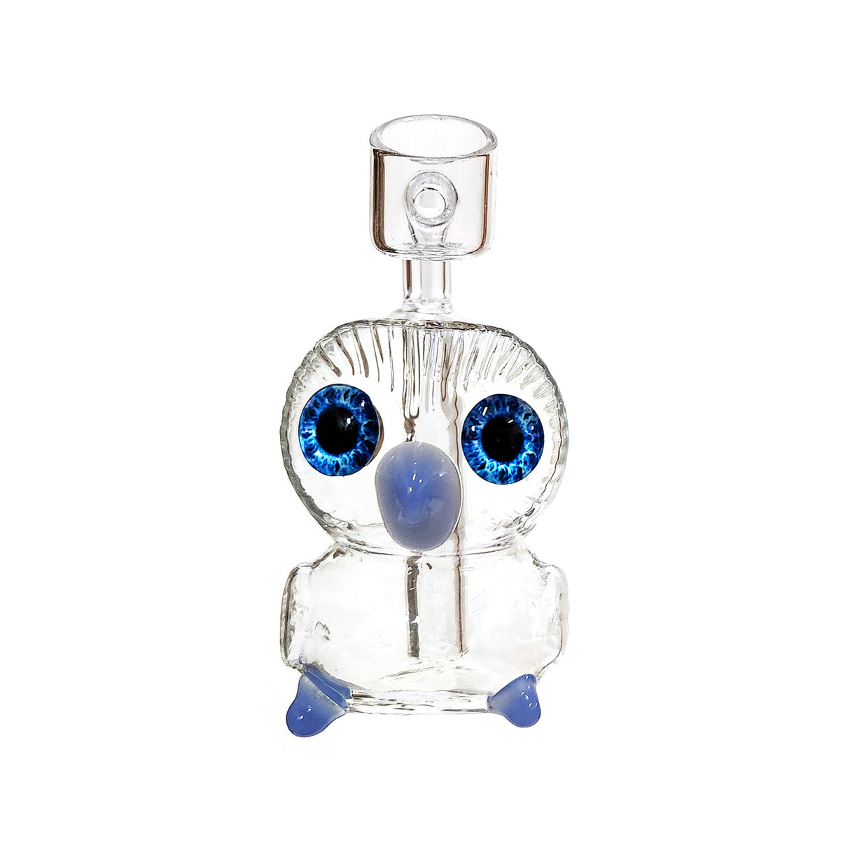 4.75" Clear Owl Glass Water Pipe with Nozzle