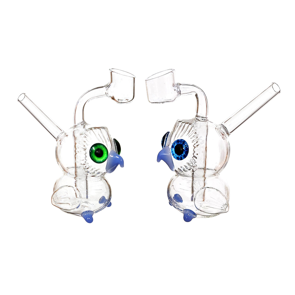 4.75" Clear Owl Glass Water Pipe with Nozzle