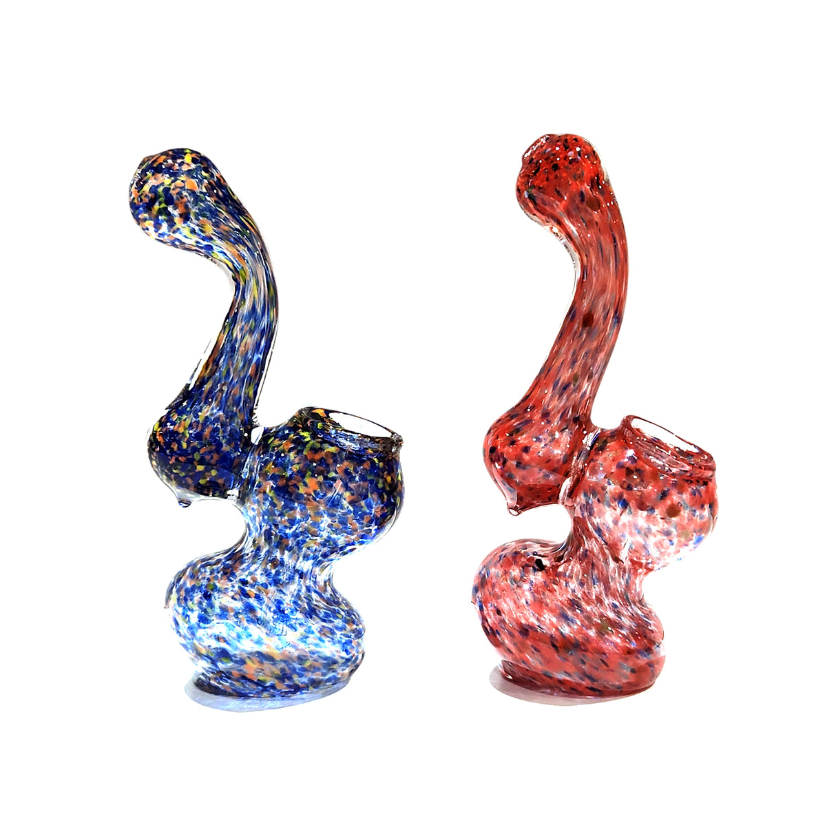 4.25" Colored Pattern Mini Bubbler Glass Pipe