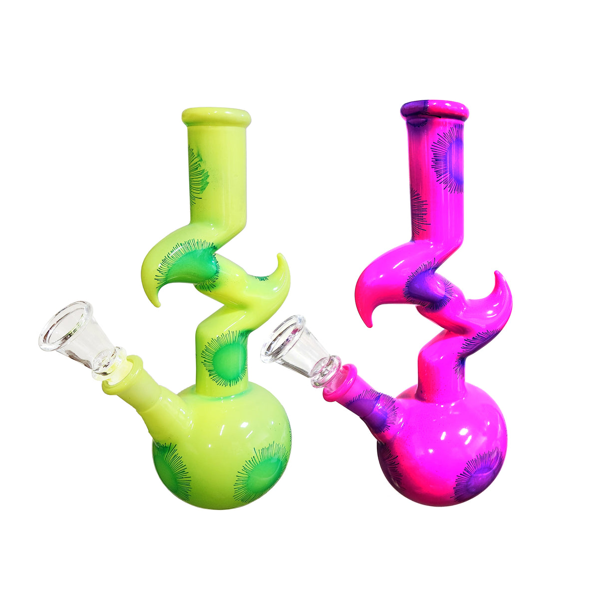 8.5" Zong Style Colored Glass Water Pipe