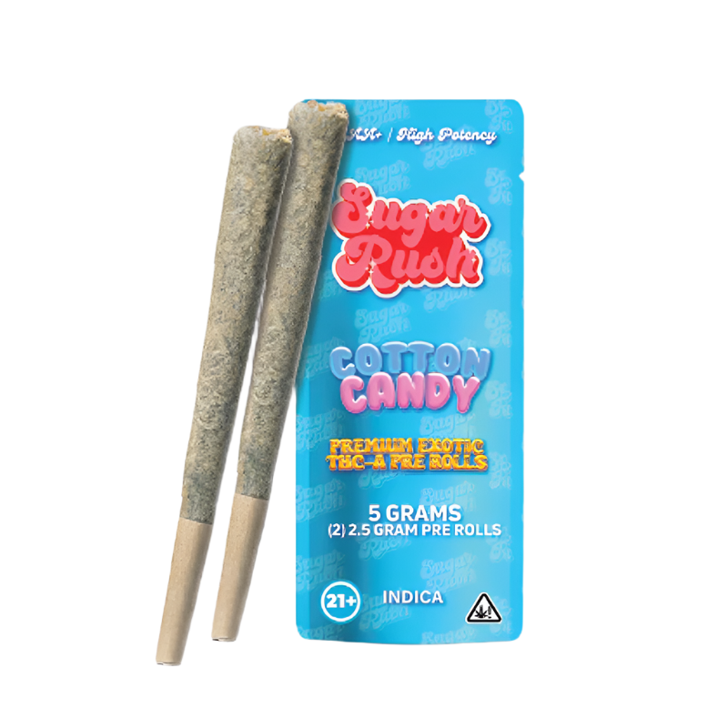 Sugar Rush Premium Exotic THC-A 5g Pre Rolls - 2 Count