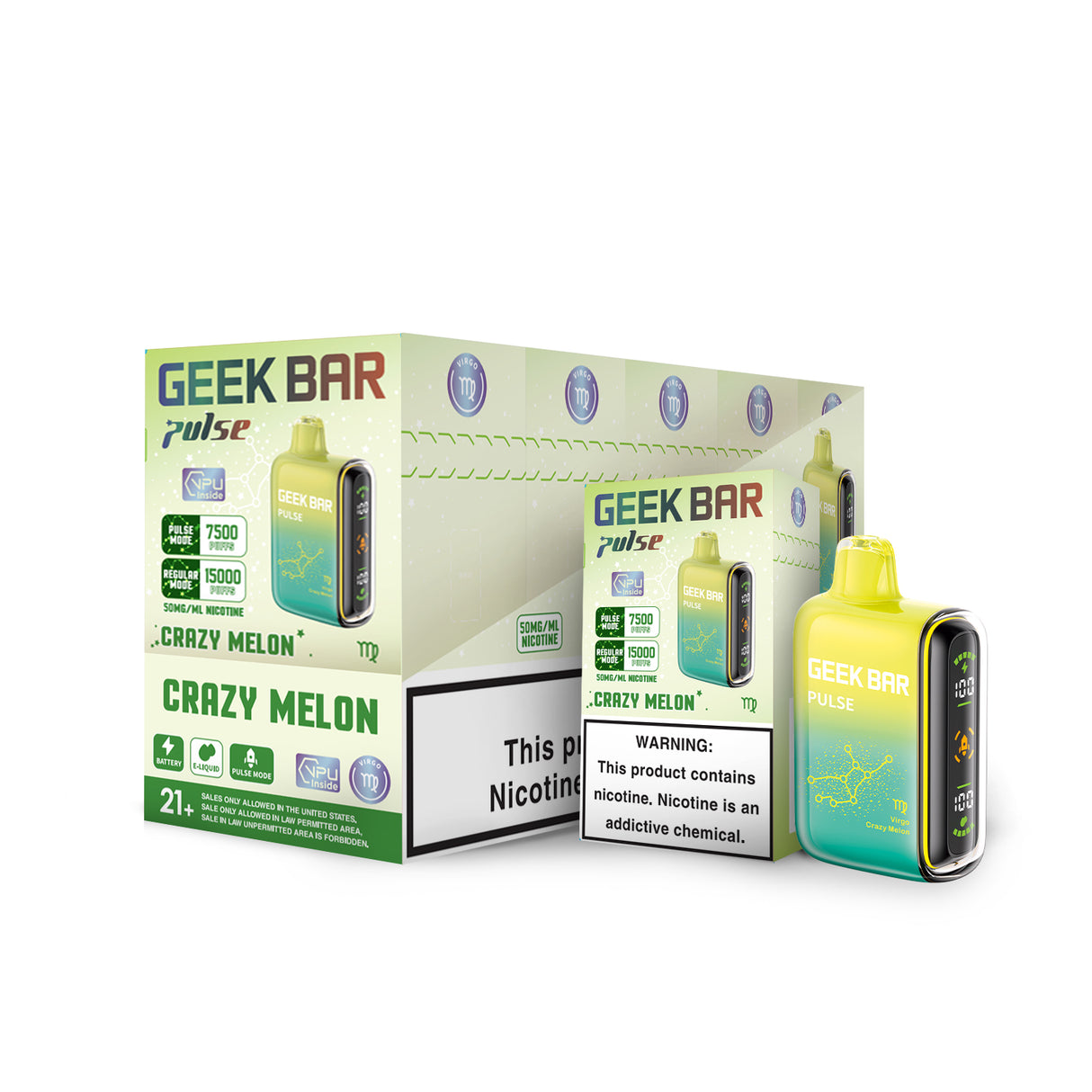 Geek Bar Pulse 15000 Disposable Device – 15000 Puffs (2 Box per Flavor Max Limit)