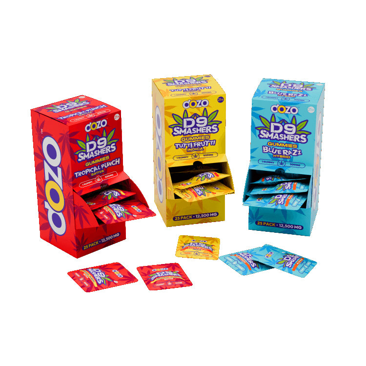 Dozo D9 Smashers Single Gummy 500mg 25pack/display 12500MG