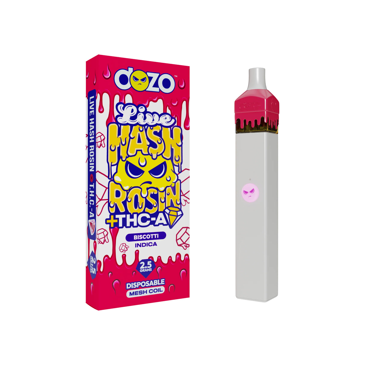 Dozo Live Hash Rosin + THC-A - 2.5g Disposable