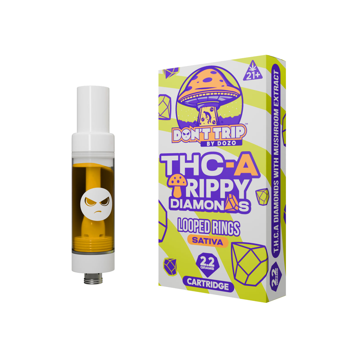 Don't Trip by Dozo THC-A Trippy Diamonds - 2.2g Cartridge