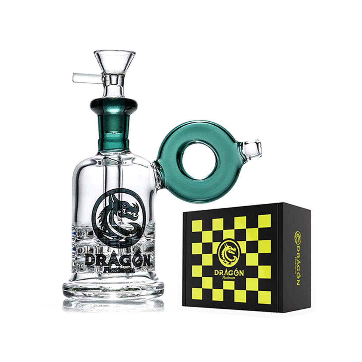 5" Dragon Platinum Glass Water Pipe with Glass Bowl and Matrix Perc
