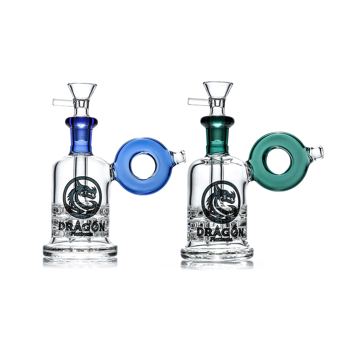 5" Dragon Platinum Glass Water Pipe with Glass Bowl and Matrix Perc