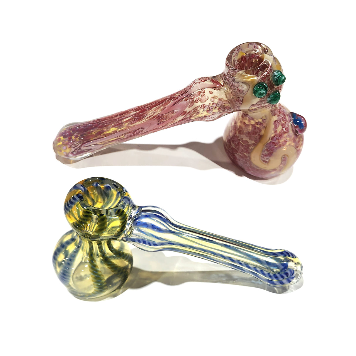 6″ Frit Line Hammer Style Glass Pipe