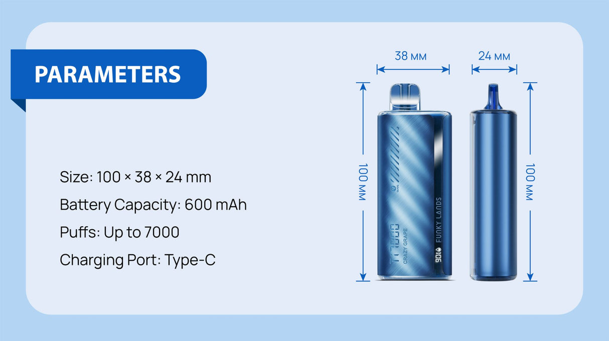 FUNKY LANDS Ti7000 Glary Edition Disposable – 7000 Puffs FUNKY LANDS FUNKY LANDS Ti7000 Glary Edition Disposable – 7000 Puffs