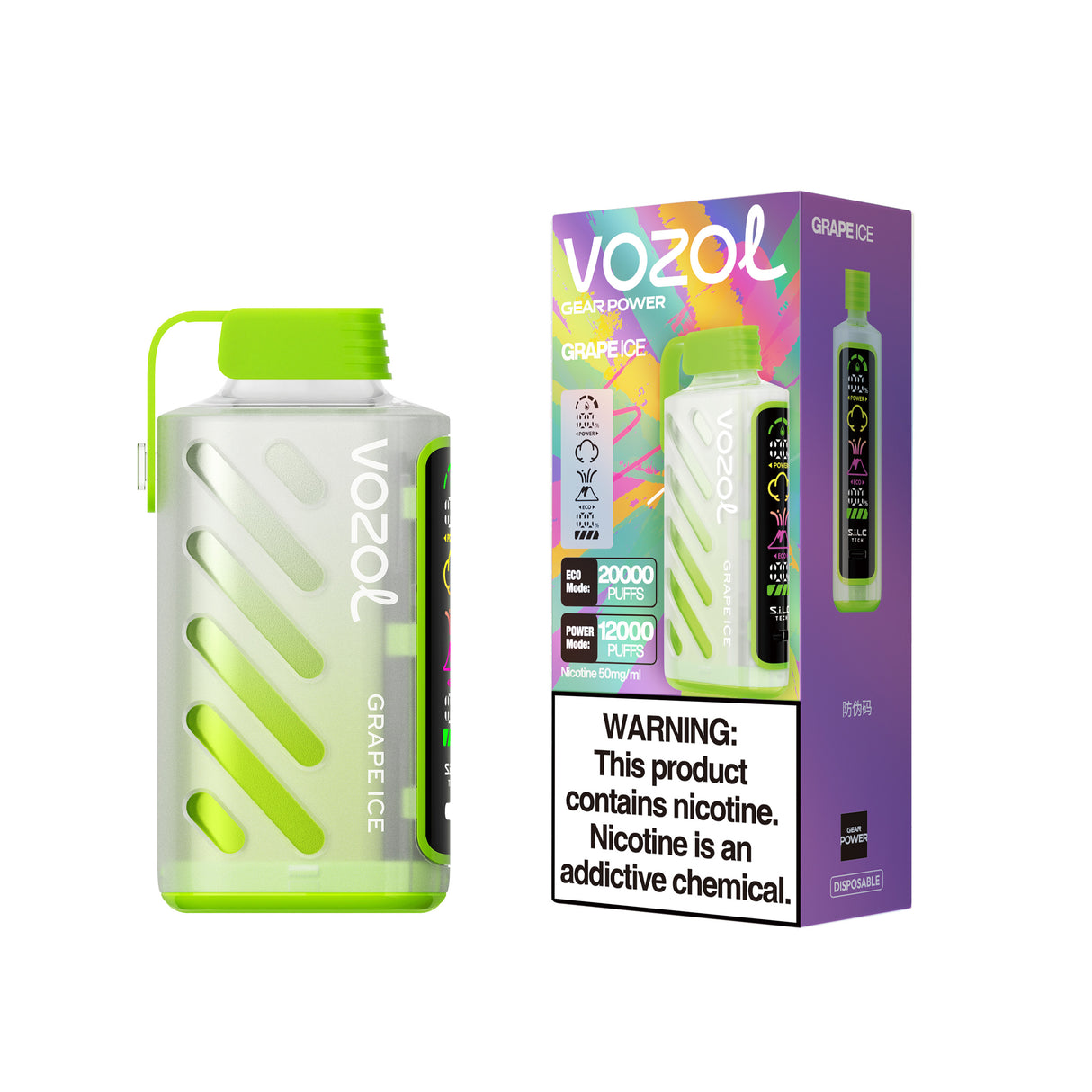 VOZOL Gear Power 20000 Puffs Rechargeable Disposable Device - 20000 Puffs [BUY 5 BOX GET 1 BOX FREE]