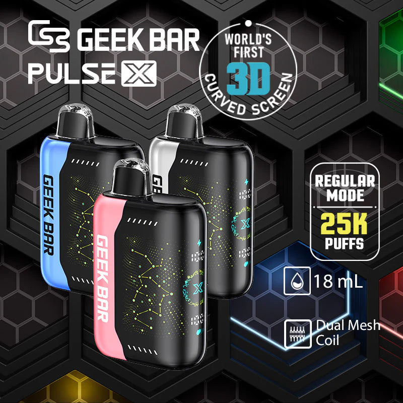 Geek Bar Pulse X 25K Puff Rechargeable Disposable Device – 25000 Puffs ...