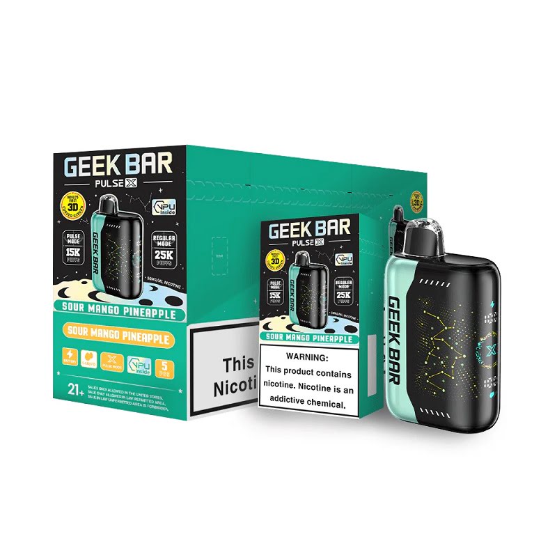 Geek Bar Pulse X 25K Puff Rechargeable Disposable Device – 25000 Puffs (2 Box per Flavor Max Limit)