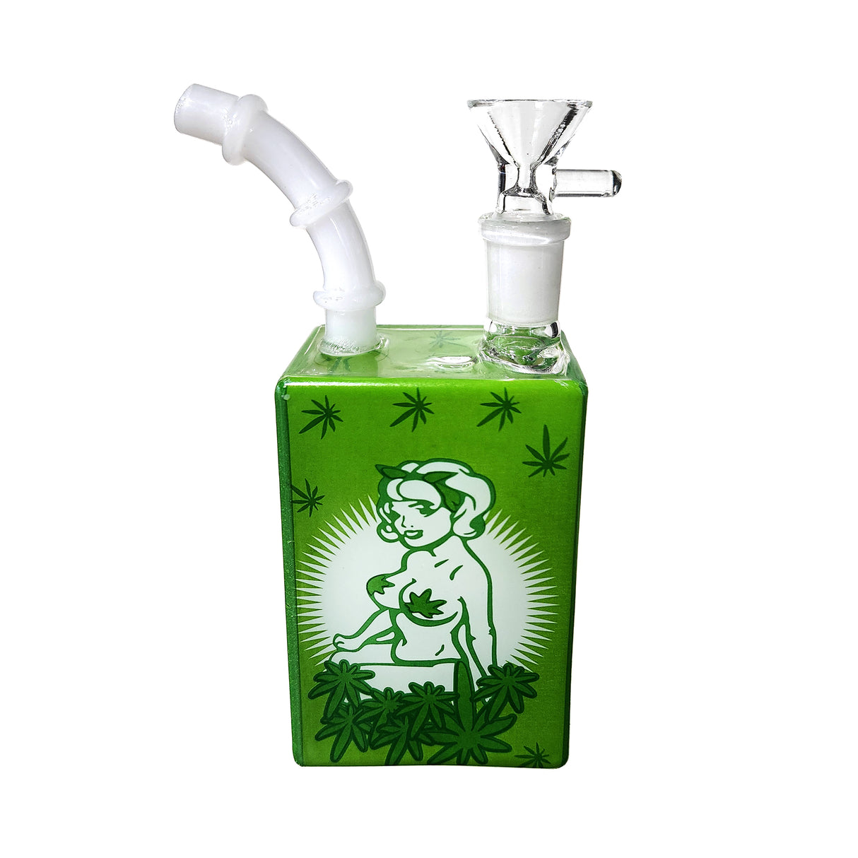 4" Hot Design Juice Box Style Glass Water Pipe