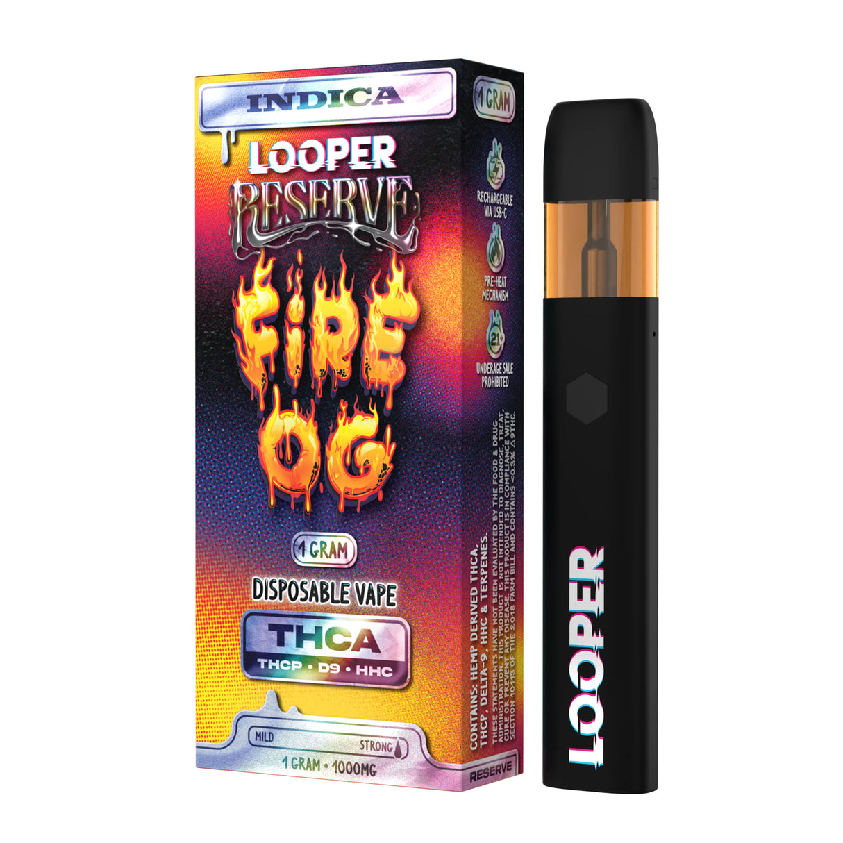 LOOPER Reserve THCA THCP D9 HHC Disposable 1G