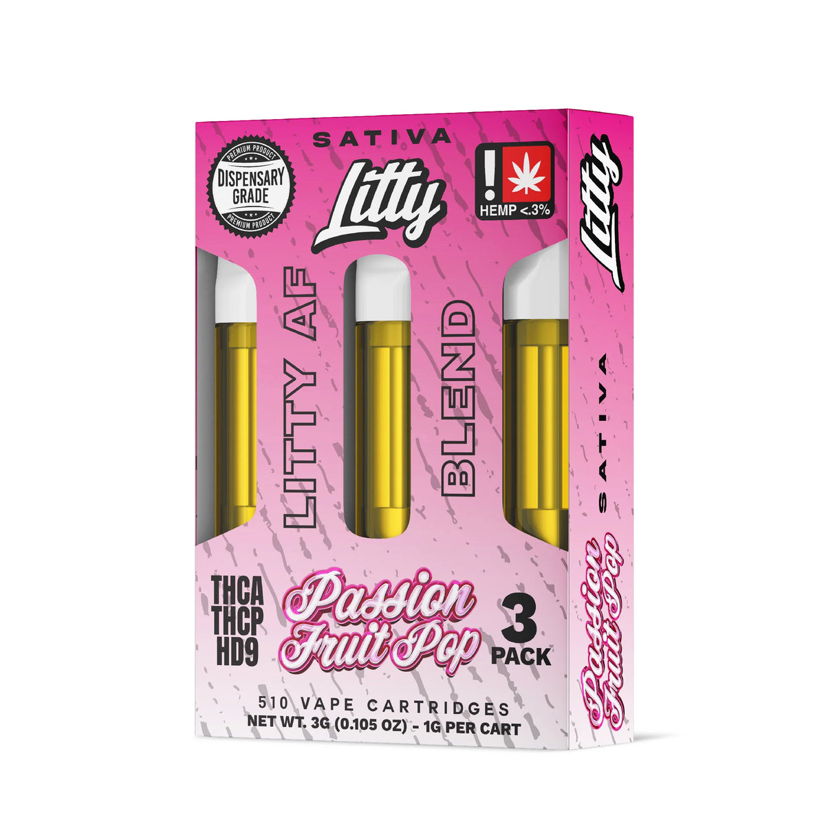 Litty 'Litty AF Blend' THCA THCP HD9 Cartridge 3G 3pcs/PACK