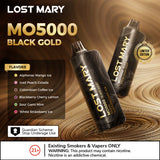 Lost Mary MO5000 Black Gold Limited Edition Rechargeable Disposable Device – 5000 Puffs Lost Mary Lost Mary MO5000 Black Gold Limited Edition Rechargeable Disposable Device – 5000 Puffs