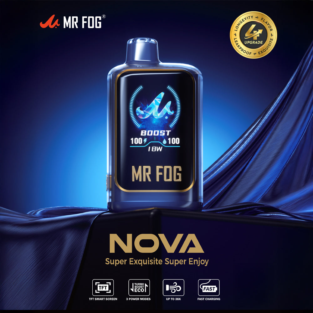MR FOG NOVA 36K Puff Disposable – 36,000 Puff Bulk Wholesale Device with Smart TFT Display