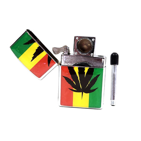 Metal Tobacco Pipe in the Shape of Zippo Lighter