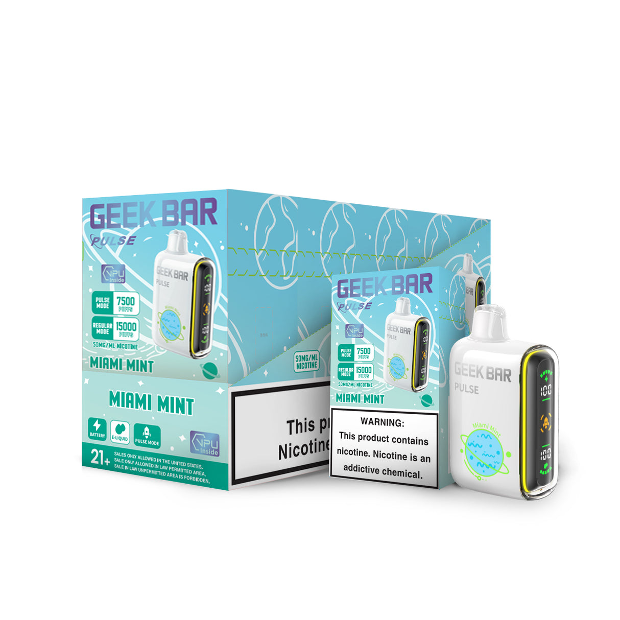 Geek Bar Pulse 15000 Disposable Device – 15000 Puffs (2 Box per Flavor Max Limit)