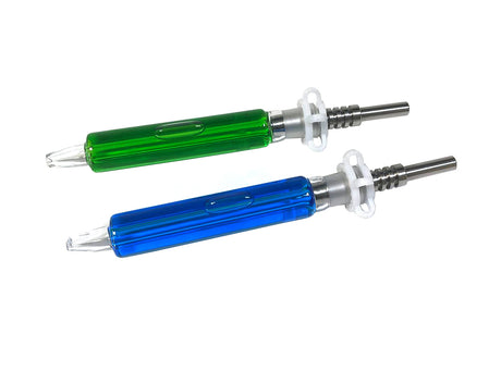 Mini Glass Nectar Collector with Colored Liquid Unishowinc Mini Glass Nectar Collector with Colored Liquid