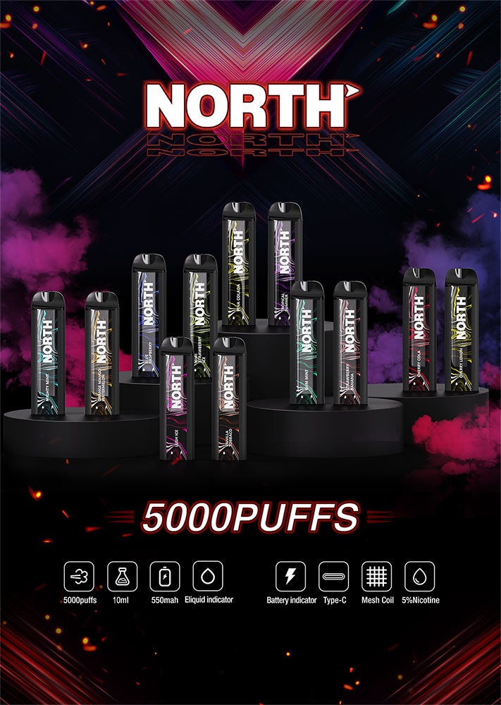 NORTH 5000 Rechargeable Disposable Device – 5000 Puffs NORTH NORTH 5000 Rechargeable Disposable Device – 5000 Puffs