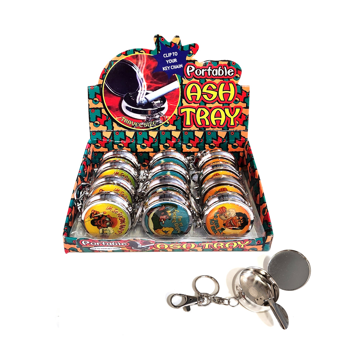 Mini Ashtray with Keychain (12pcs/Box)