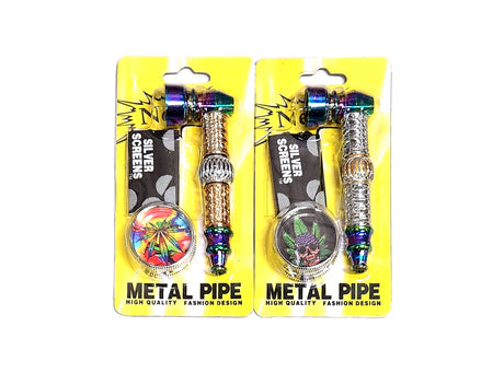 Mini Rainbow Metal Tobacco Pipe Set Unishowinc Mini Rainbow Metal Tobacco Pipe Set