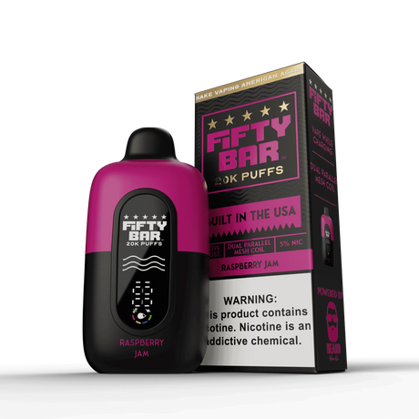 FIFTY BAR "Black Series" 20K PUFF Powered by BEARD VAPE Co. Disposable Device - 20000 Puffs