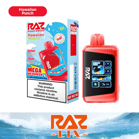 Raz LTX 25K Puff Punch Edition Rechargeable Disposable Device – 25000 Puffs (2 Box per Flavor Max Limit)