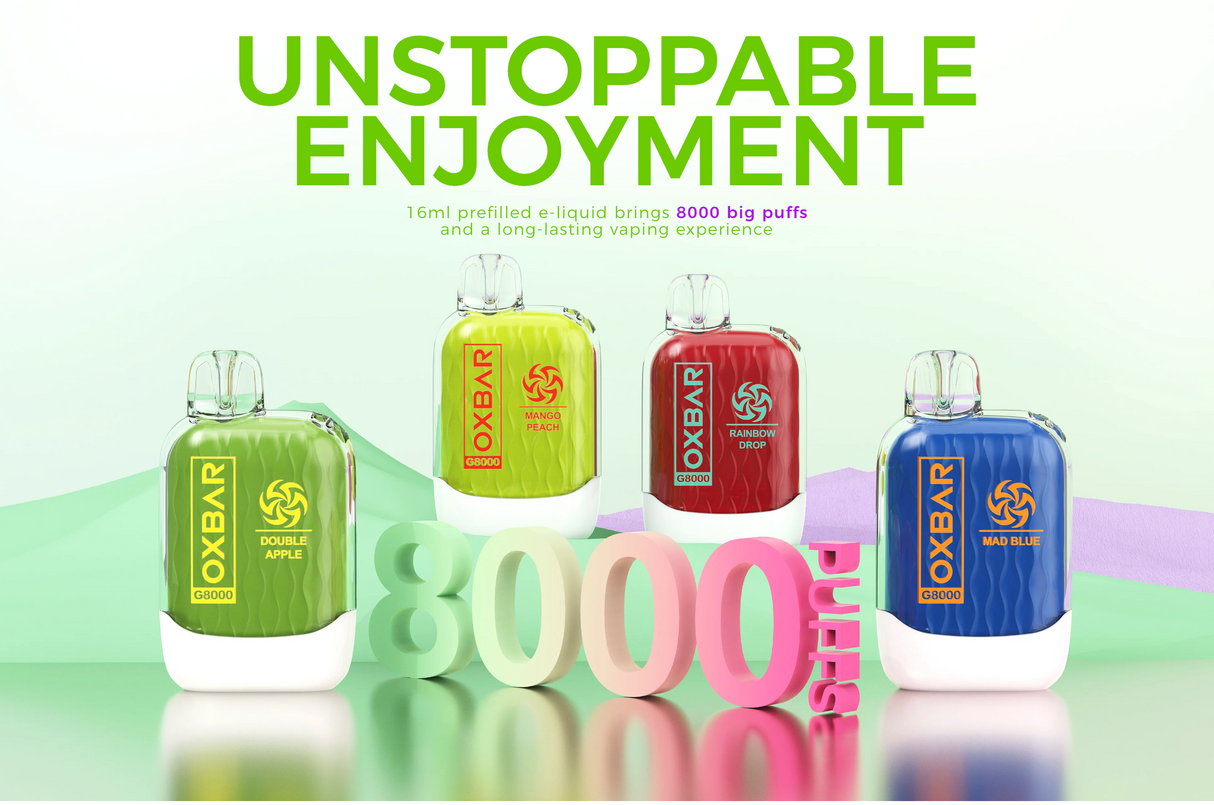 OXBAR G8000 Rechargeable Disposables - 8000 Puffs [BUY 10 BOXES GET 2 FREE] OXBAR OXBAR G8000 Rechargeable Disposables - 8000 Puffs [BUY 10 BOXES GET 2 FREE]