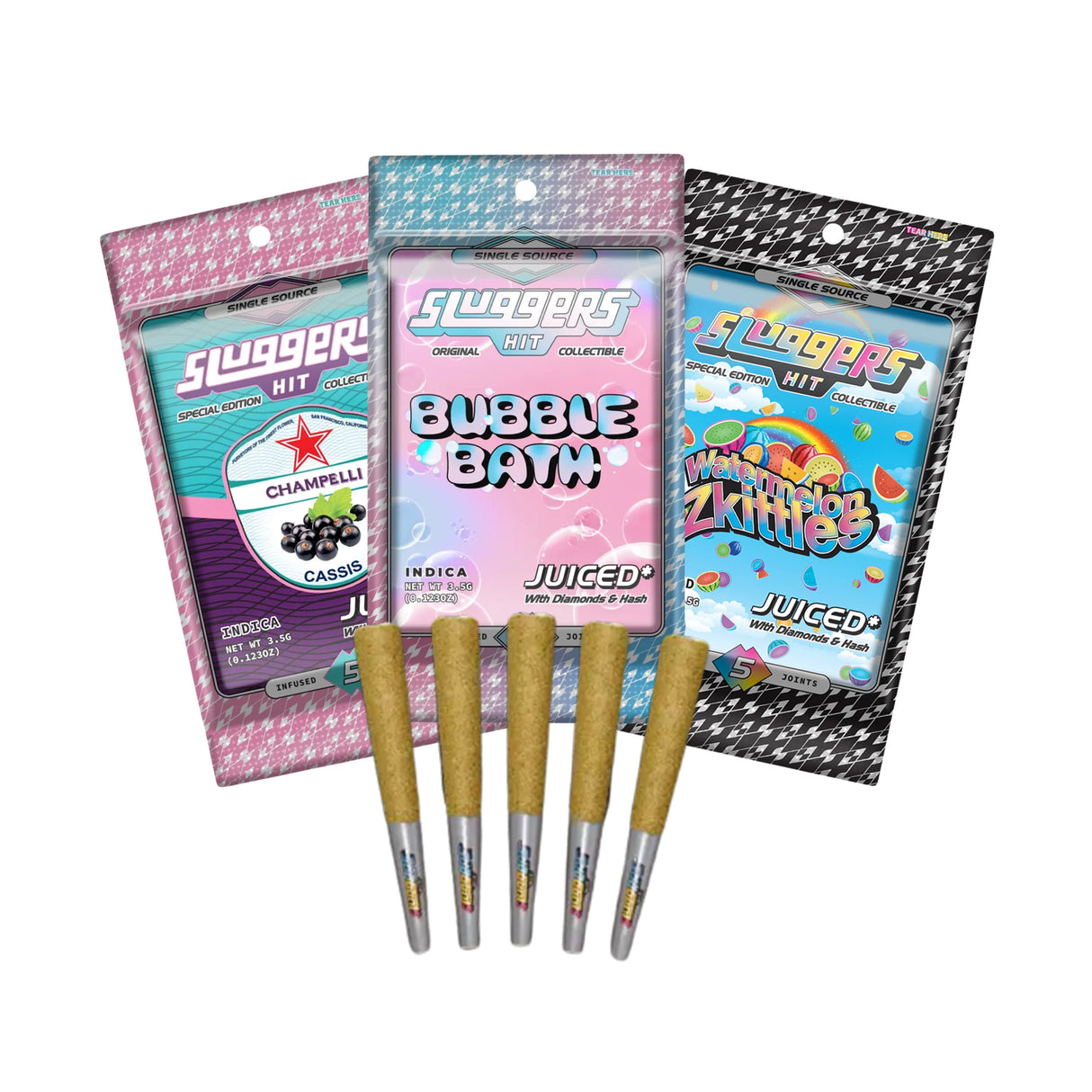 Sluggers Hit Juiced with Diamonds & Hash Pre-rolls 3.5G
