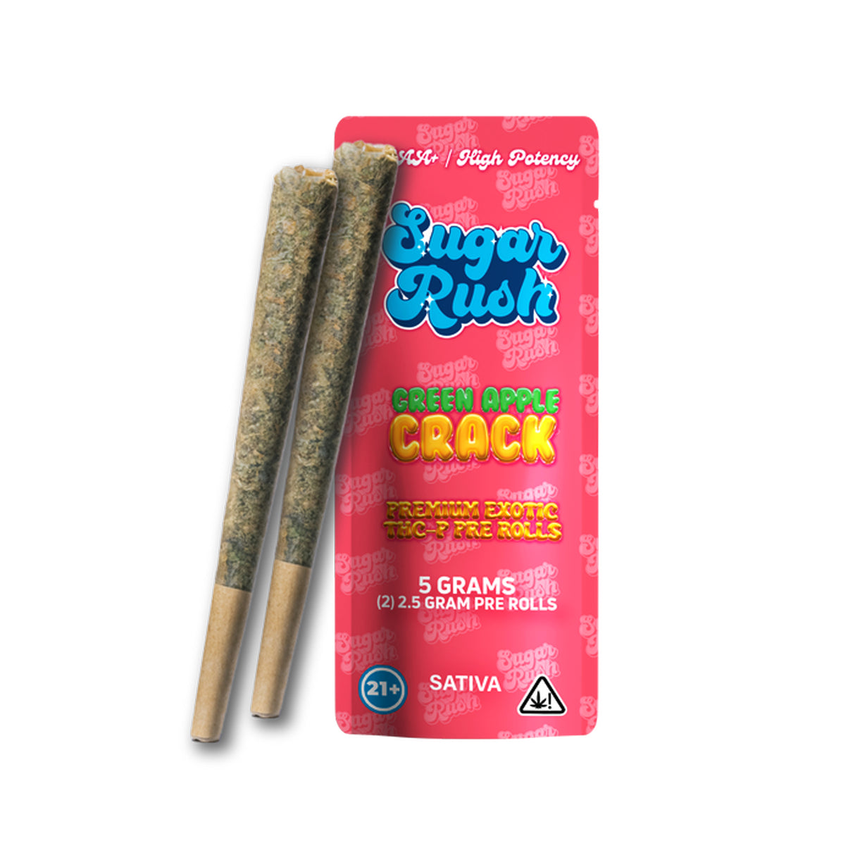Sugar Rush Premium Exotic THC-P 5G Pre Rolls (2CT)