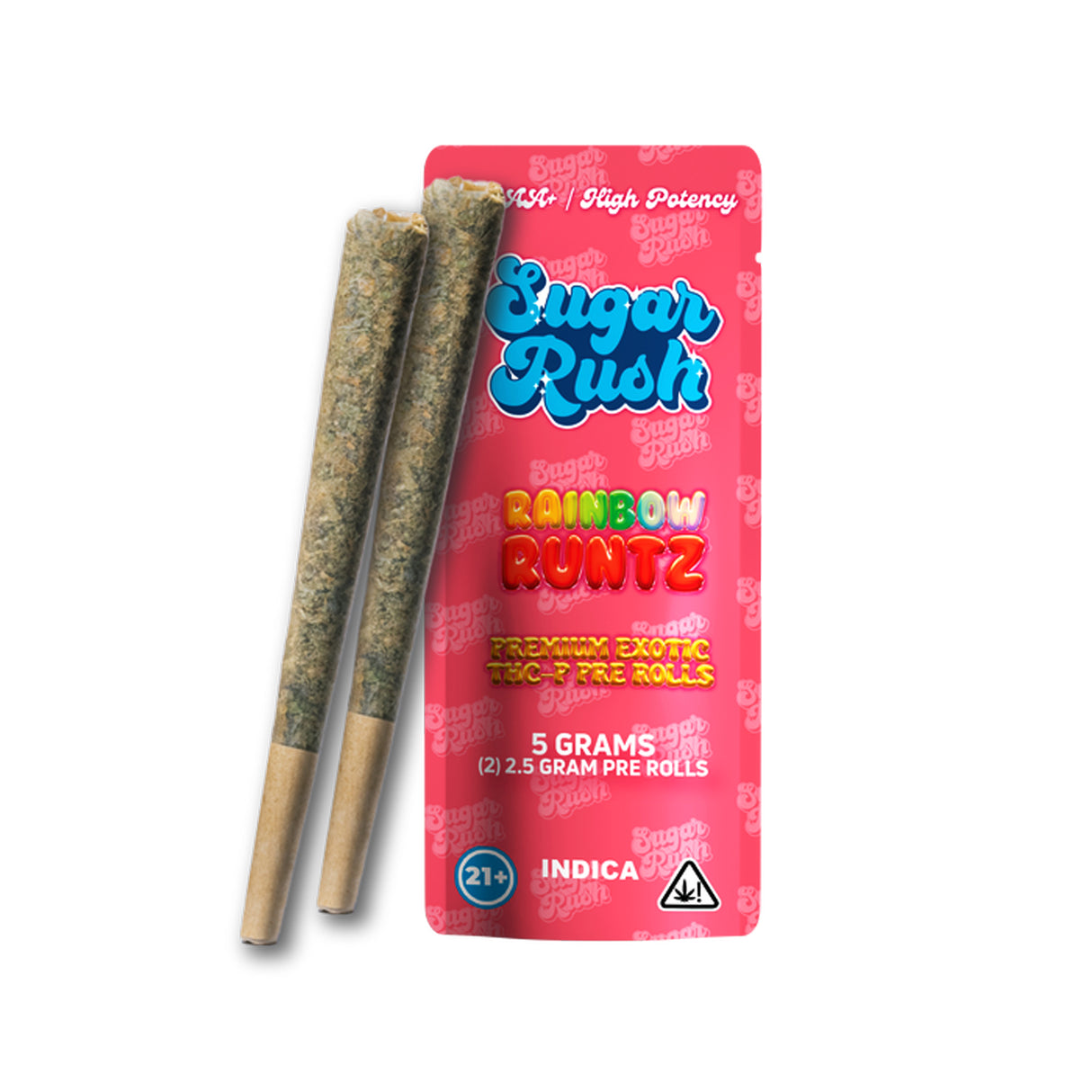Sugar Rush Premium Exotic THC-P 5G Pre Rolls (2CT)