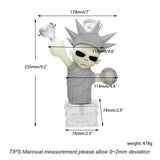 9" The Statue of Alien Silicone Water Pipe