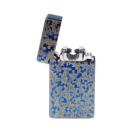 USB Rechargeable Windproof Flameless Electric Plasma Dual Arc Lighter with Gift Box