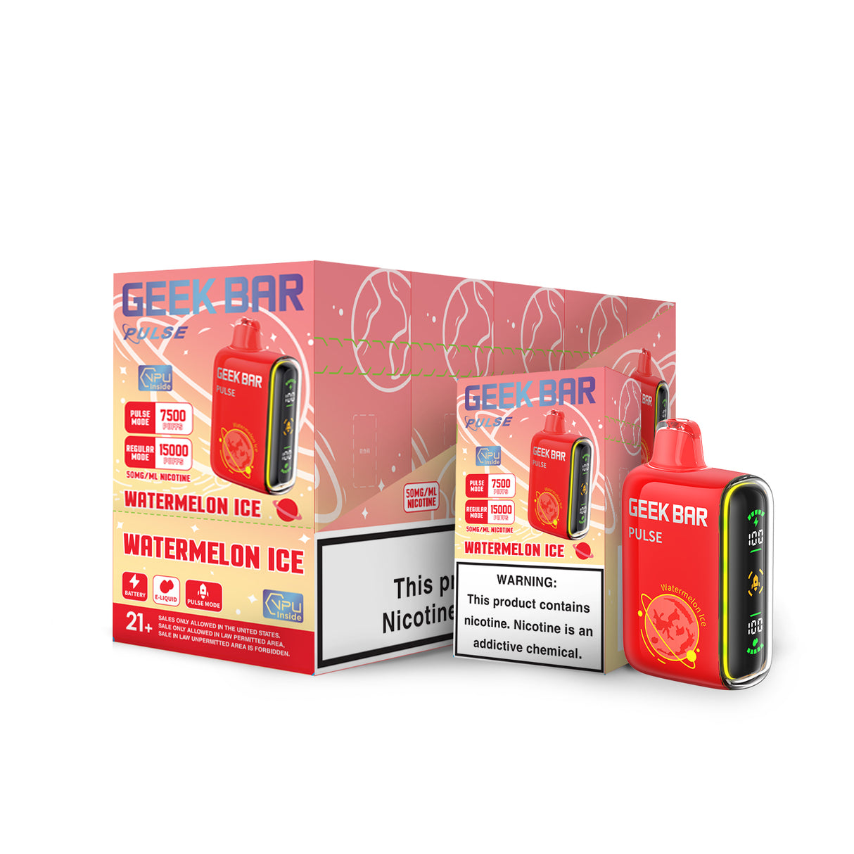 Geek Bar Pulse 15000 Disposable Device – 15000 Puffs (2 Box per Flavor Max Limit)